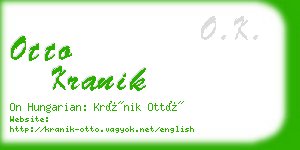 otto kranik business card